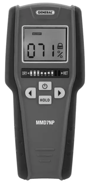 GENERAL MMD7NP Pinless LCD Moisture Meter with Tricolor Bar Graph