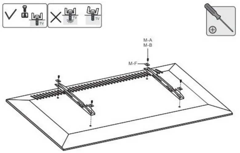 For flat back screens