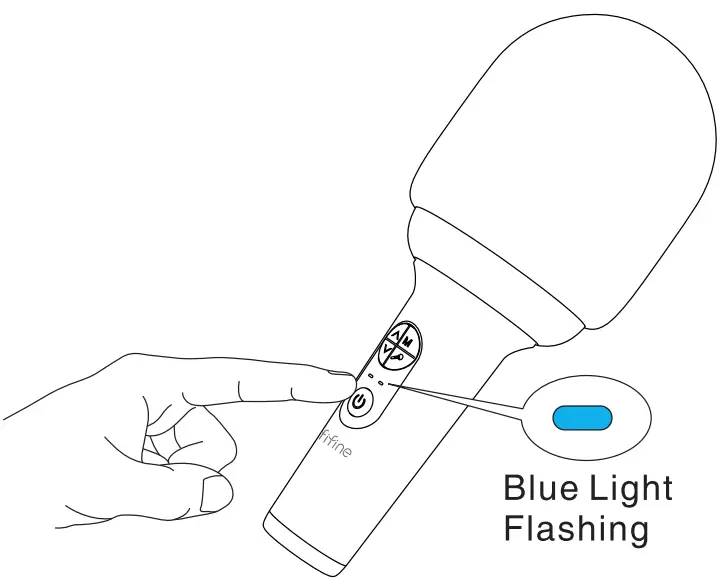 fifine E2 Mini Microphone Handheld Kids Microphone Wireless Karaoke Microphone - FIG 4