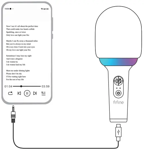 fifine E2 Mini Microphone Handheld Kids Microphone Wireless Karaoke Microphone - FIG 7