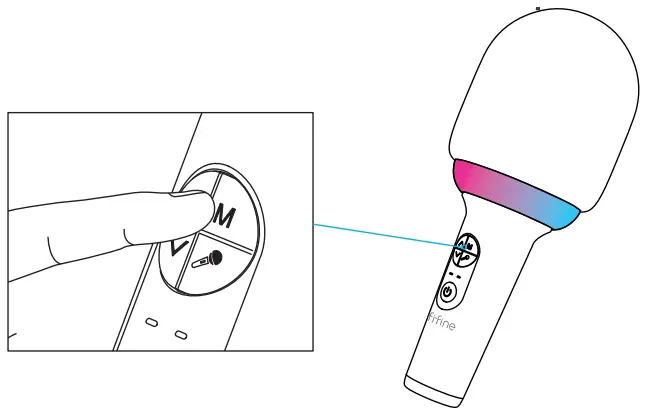 fifine E2 Mini Microphone Handheld Kids Microphone Wireless Karaoke Microphone - FIG 8