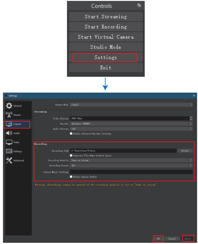 VigilLink VLUC USB34K 4K60 downscale to 1080p60 and to USB3.0 Video Capture - entering the setting page