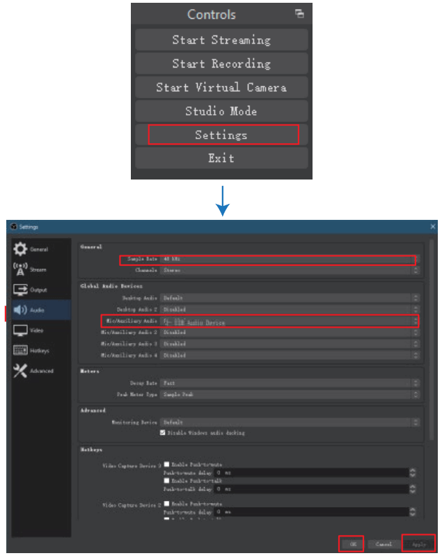 VigilLink VLUC USB34K 4K60 downscale to 1080p60 and to USB3.0 Video Capture - setting page
