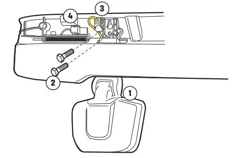 TRUCKSTYLE SWEDEN Sunvisor 30 cm for Scania NG Custom 7 - Disconnect the connector (3) between the cab