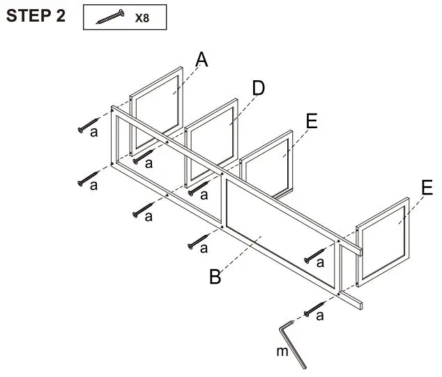 Kmart 43024230 Slated Bambo Tall Shelf with Door - Step 2