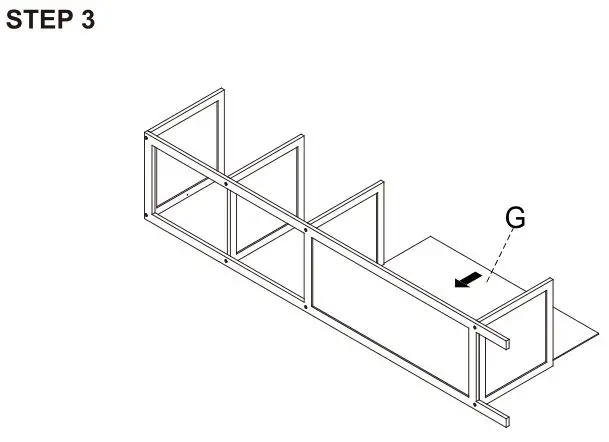 Kmart 43024230 Slated Bambo Tall Shelf with Door - Step 3