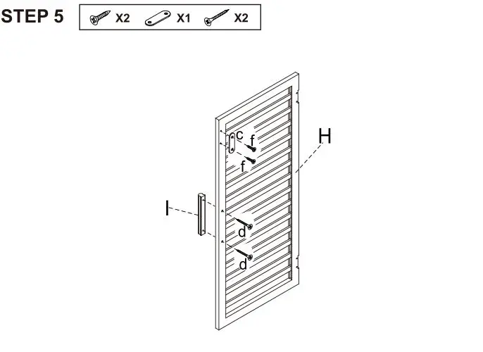 Kmart 43024230 Slated Bambo Tall Shelf with Door - Step 5