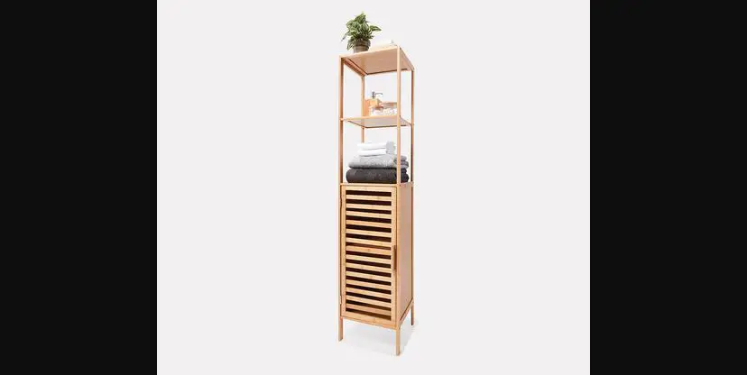 Kmart 43024230 Slated Bambo Tall Shelf With Door Instruction Manual Kmart 43024230 Slated Bambo Tall Shelf With Door Instruction Manual