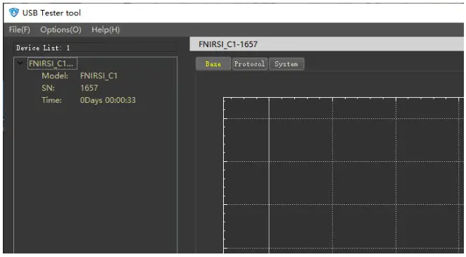 FNIRSi USB Meter Tool PC Software - connection 1