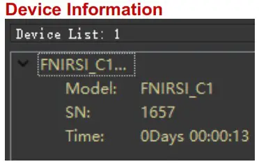 FNIRSi USB Meter Tool PC Software - connection 2