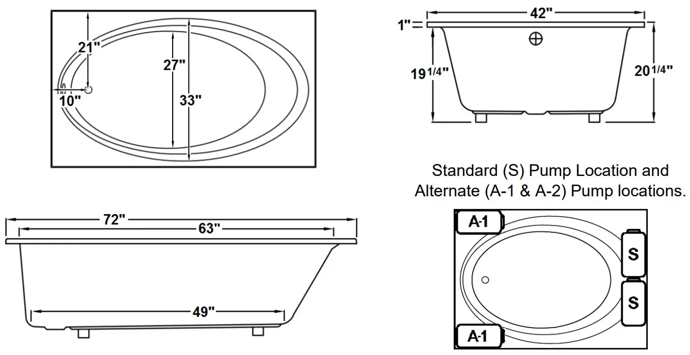 Laurel Mountain 4272EWA528 Everson 2 42 in W 72 in L Biscuit Acrylic Oval - FIGURE