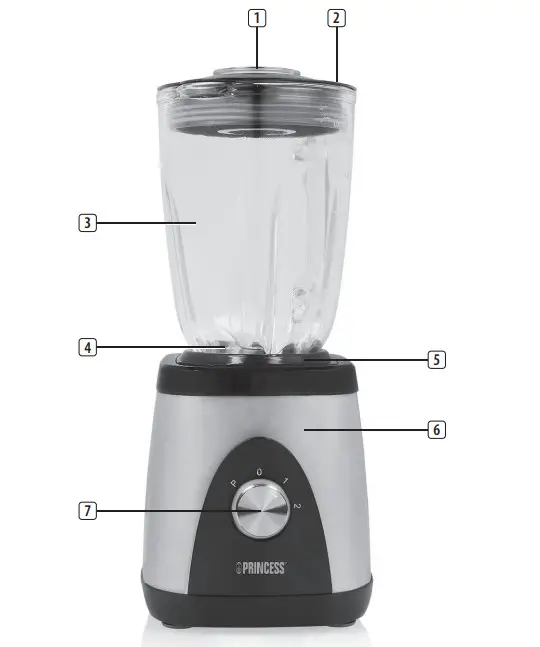 PRINCESS 01.212023.01.001 Power Blender - Figure 1