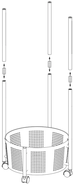 Aurora BSYCHD2B02W 13 in. W x 13 in. H x 30 in. D white Over the Toilet Storage - Figure 4