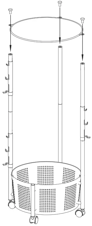 Aurora BSYCHD2B02W 13 in. W x 13 in. H x 30 in. D white Over the Toilet Storage - Figure 7