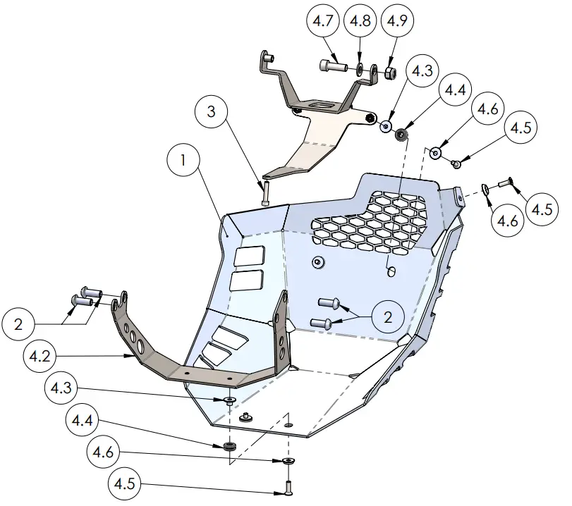 ZIEGER 10008316 Engine Guard Kit - Fig 1