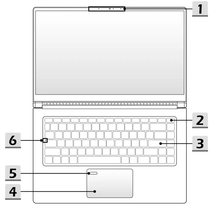 MSI Modern 15 A11ML-441NL Laptop - operating area of your noteboo