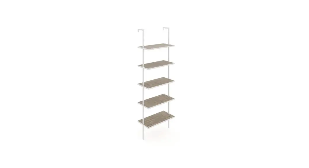 Nathan James 65504 Theo Gray Oak 5-shelf Ladder Bookcase Instructions Nathan James 65504 Theo Gray Oak 5-shelf Ladder Bookcase Instructions
