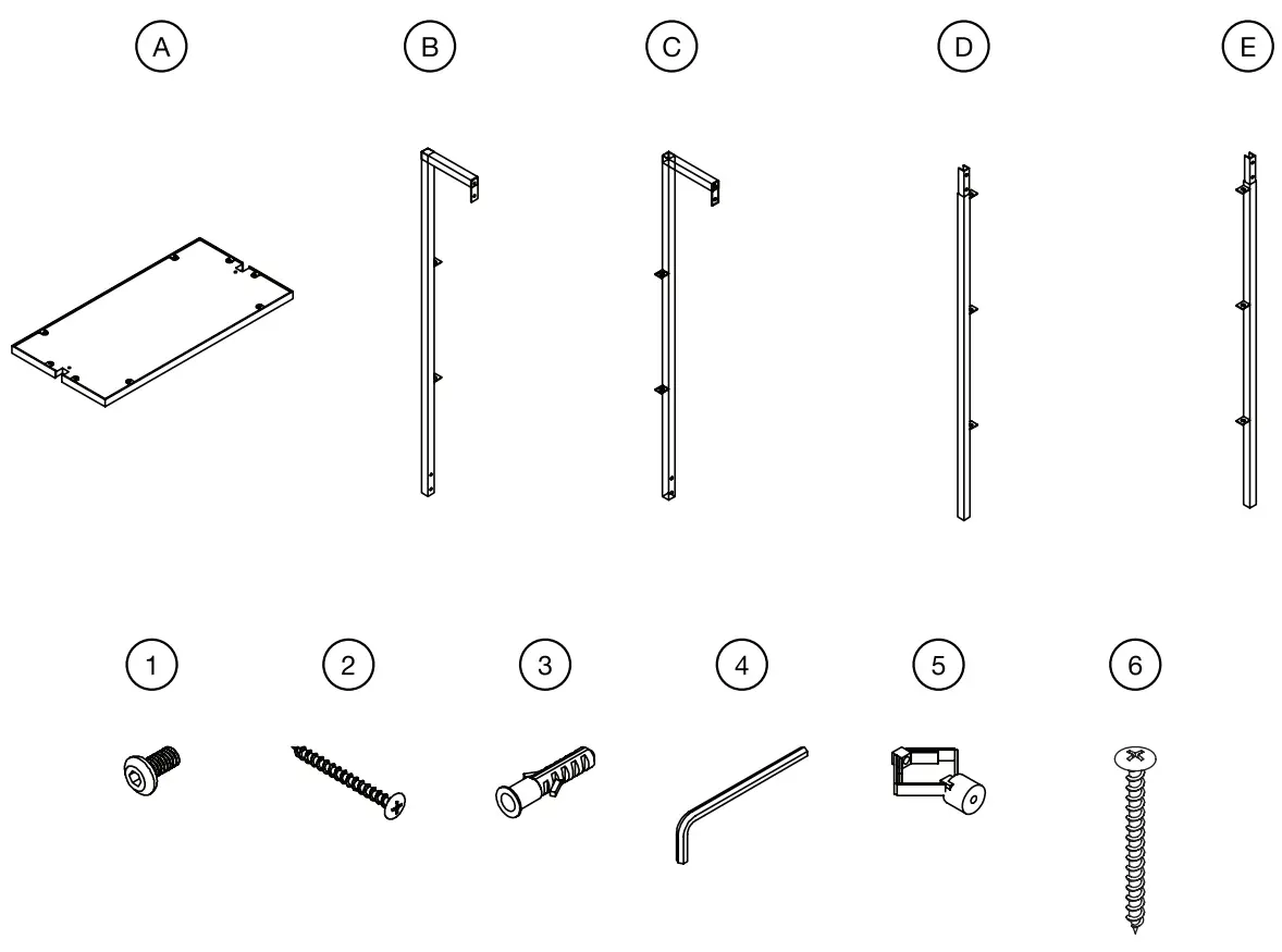 nathan james 65504 Theo Gray Oak 5-Shelf Ladder Bookcase - fig