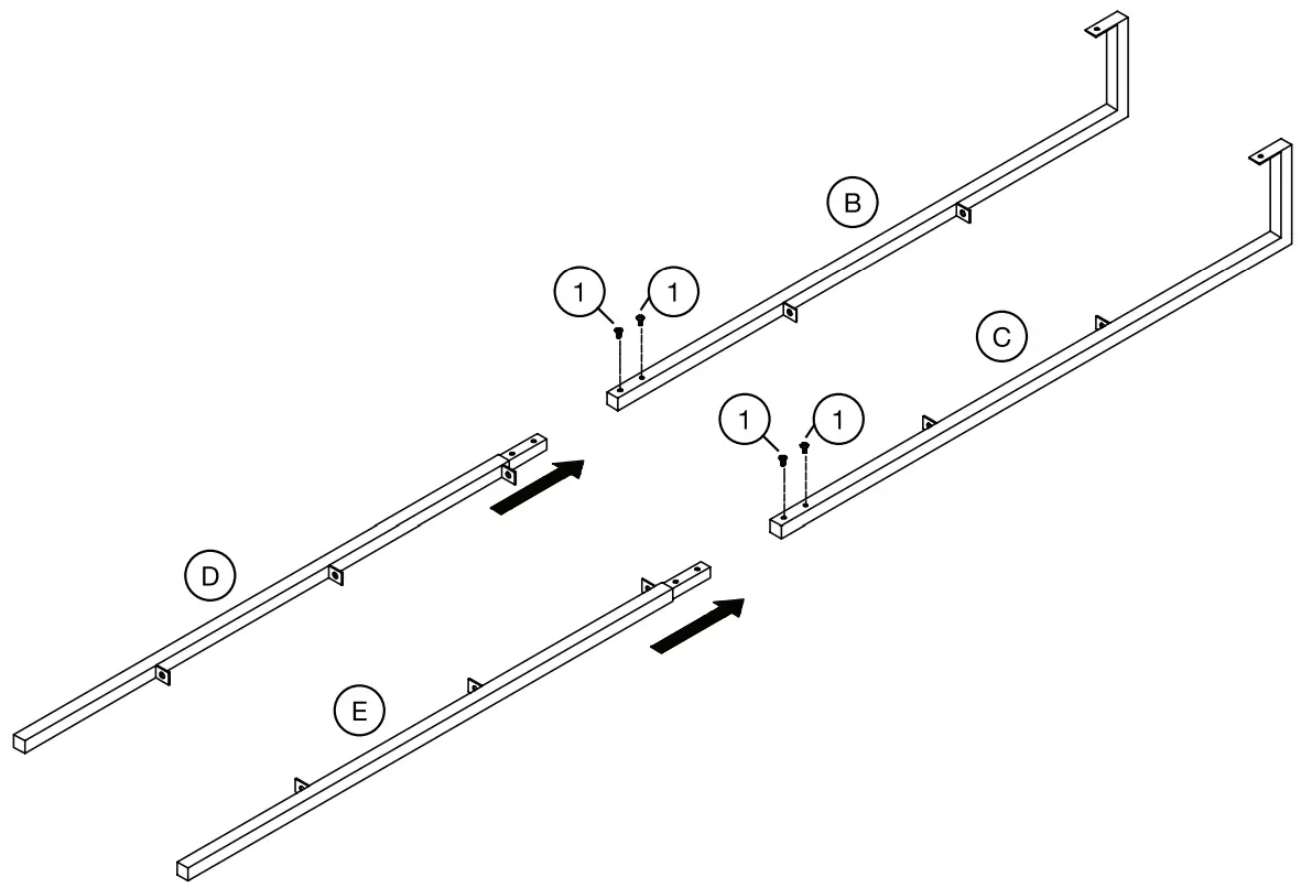 nathan james 65504 Theo Gray Oak 5-Shelf Ladder Bookcase - fig1