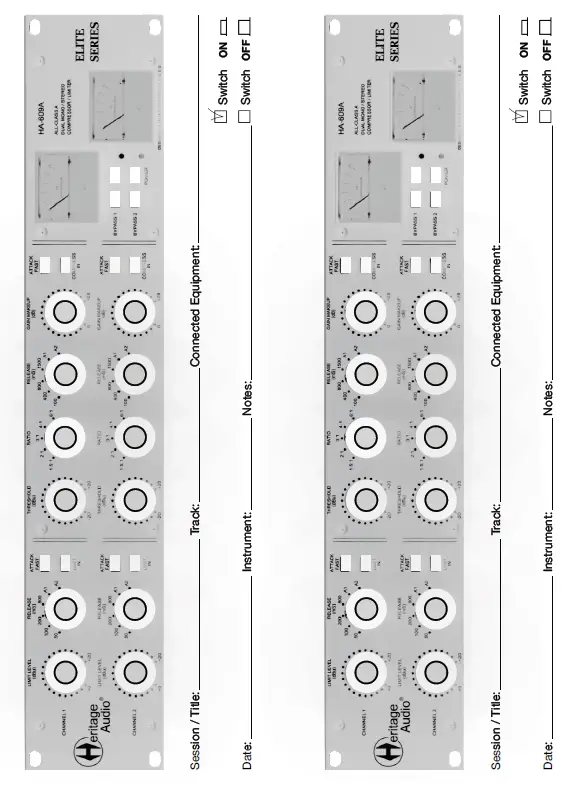 Heritage Audio HA 609A Dual Channel Class A Compressor-Limiter 11