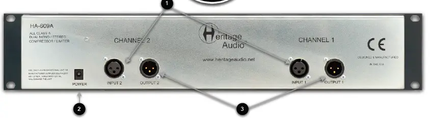 Heritage Audio HA 609A Dual Channel Class A Compressor-Limiter 4