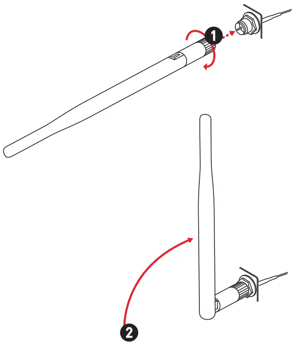 MSI PRO B660M A WIFI DDR4 Motherboard - Installing antennas