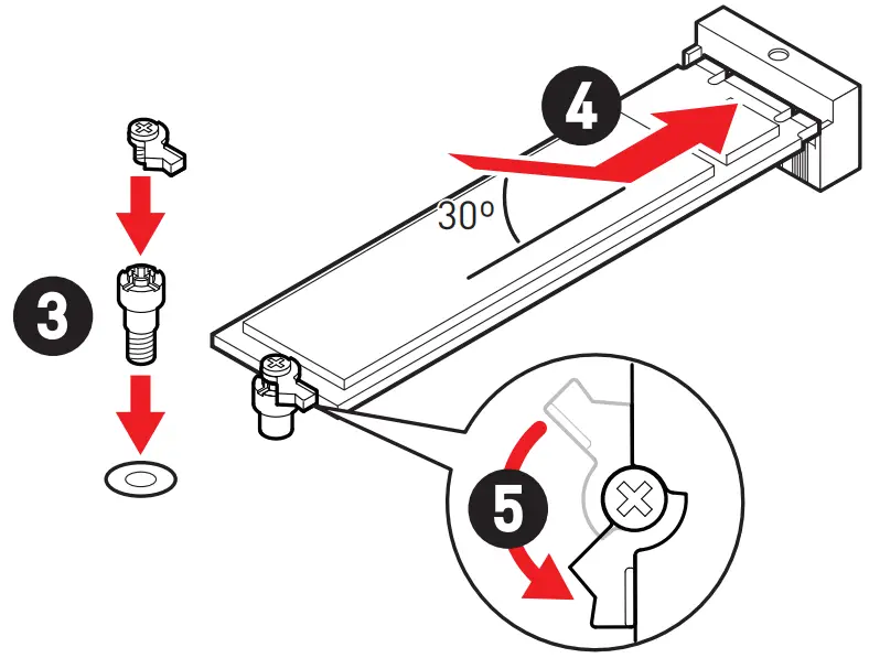 MSI PRO B660M A WIFI DDR4 Motherboard - degree angle