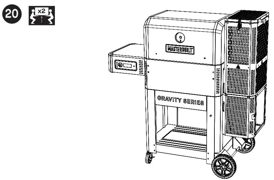 MASTERBUILT MB20042221 Digital Charcoal Grill Smoker - Assembly22