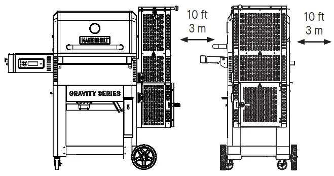 MASTERBUILT MB20042221 Digital Charcoal Grill Smoker - Structural Proximity