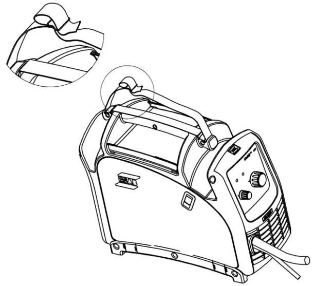 ESAB Caddy Mig C160i 230V Welder Machine - Lifting instruction 2