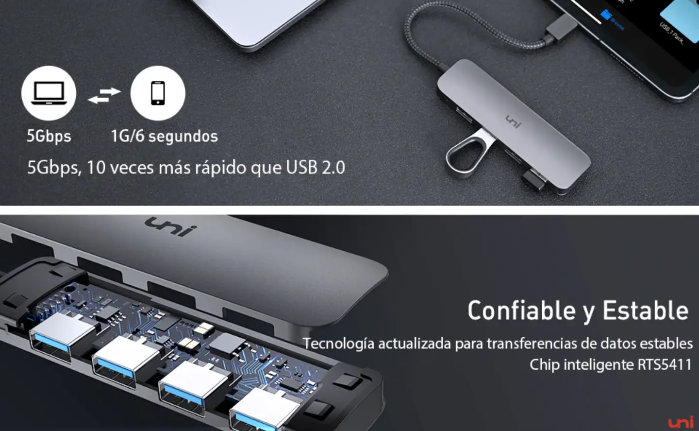 Uni C4a01 3 Ports Usb C Hub User Manual