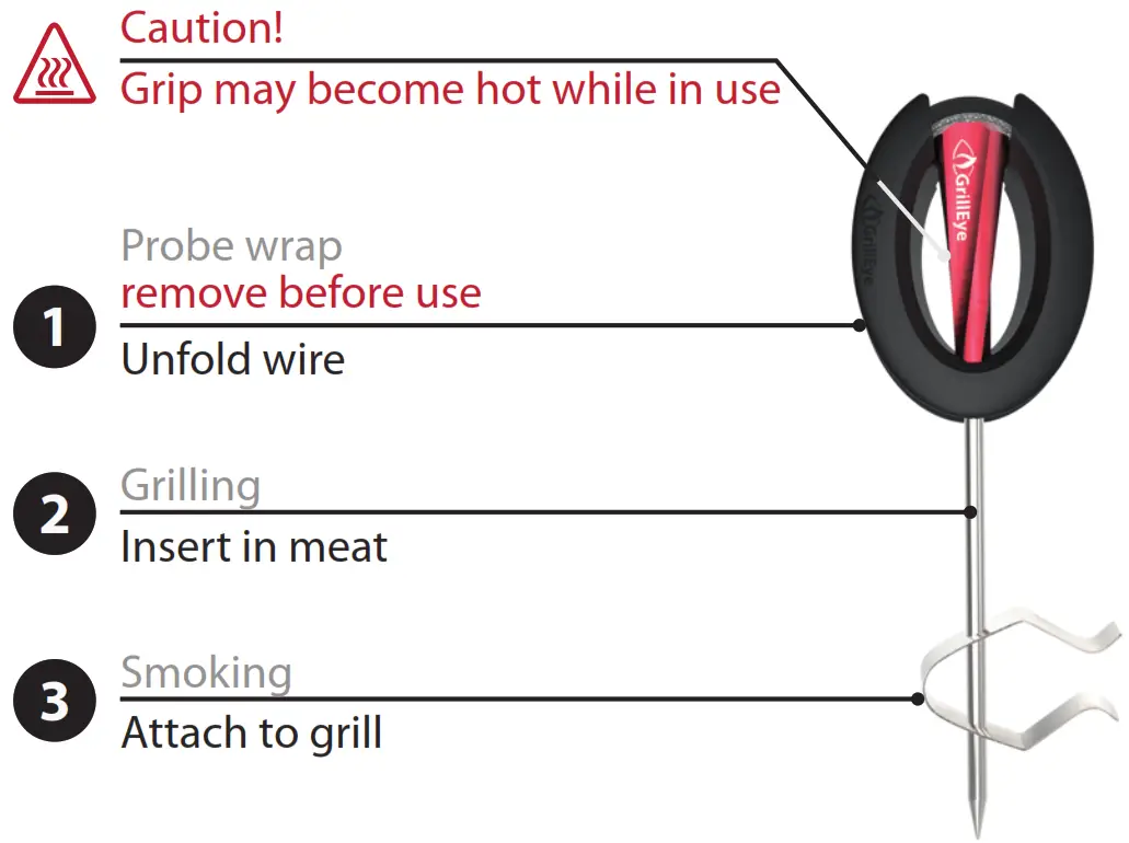 GrillEye GE0001 Smart Bluetooth Grilling-- Preparing your GrillEye