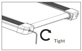 MEDIC ELITE FOLDING TREADMILL User Manual - ADJUSTING THE RUNNING BELT