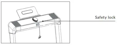 MEDIC ELITE FOLDING TREADMILL User Manual - Take the clip end section of the safety lock key and attach it to you clothing. In the unlikely event of an accident