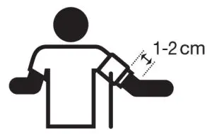 microlife BP B3 AFIB Advanced Blood Pressure Machine--Position the cuff