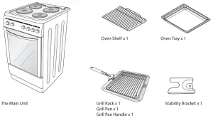 ESSENTIALS CFSE60W17 60cm Freestanding Electric Cooker - Unpacking
