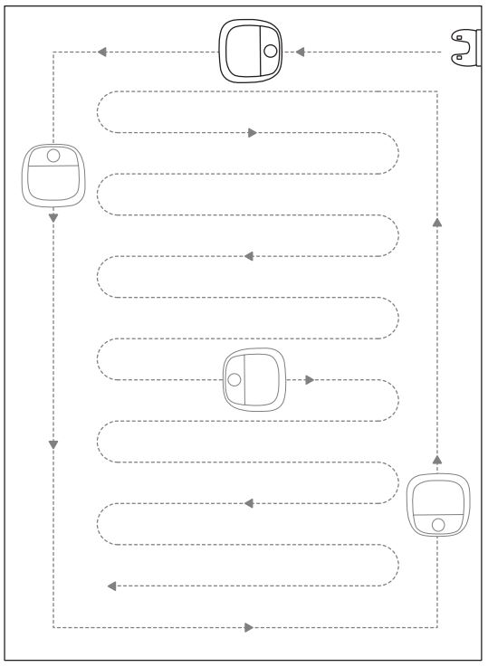 tecbot M1 4-In-1 Robot Vacuum Cleaner User Manual - Cleaning path