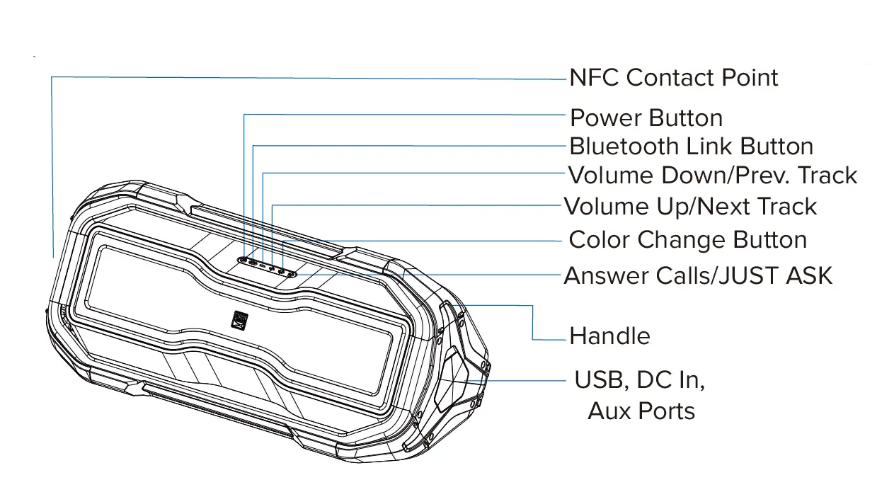 ALTEC IMW999-STL Rockbox XL Rugged Bluetooth Speaker fig3