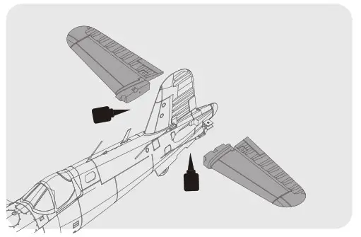 Arrows HOBBY F4U 4 1100mm Corsairs RTF RC Plane Electric Airplane - Horizontal stabilizer installation