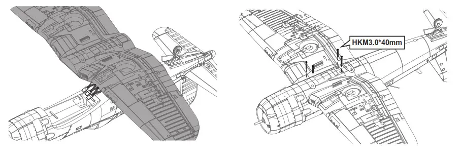 Arrows HOBBY F4U 4 1100mm Corsairs RTF RC Plane Electric Airplane - Model assembly