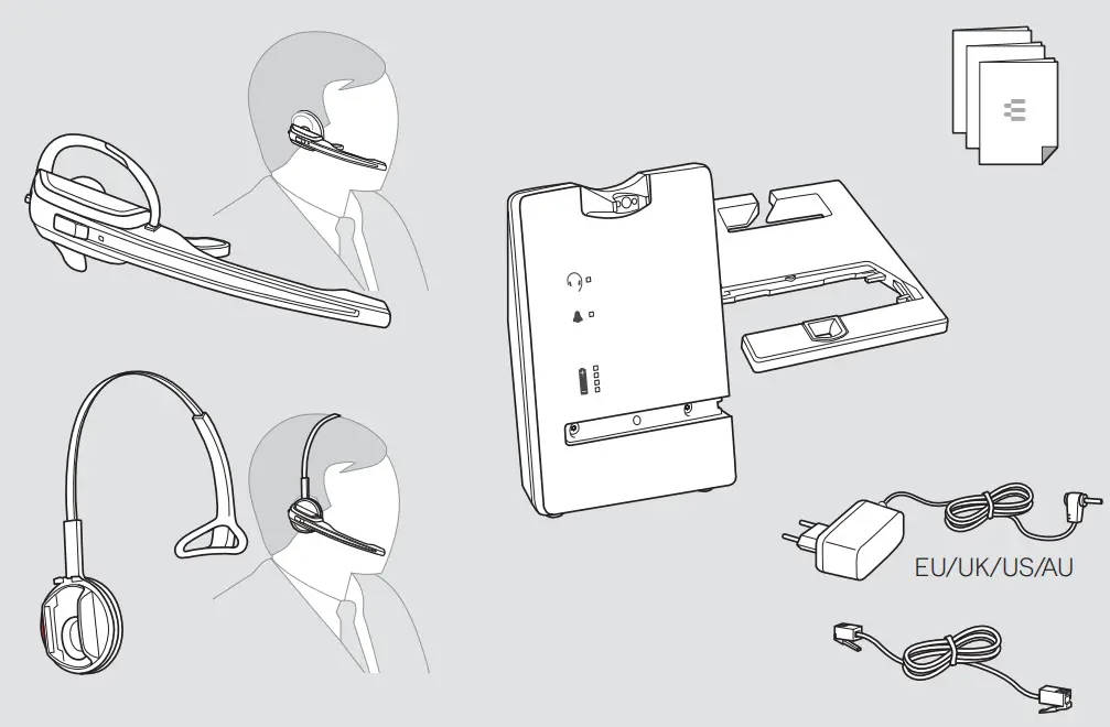 SENNHEISER D 10 HS Impact Phone Wireless Headset System fig