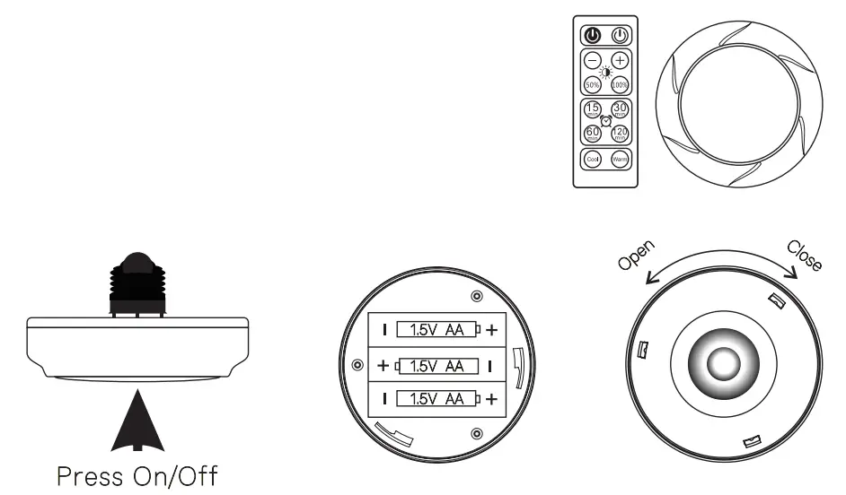 Jiangmen Kaisheng Electronic Technology DCDP01 Battery LED Puck Bulb