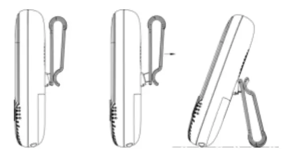 Belt clip on parent unit and baby unit