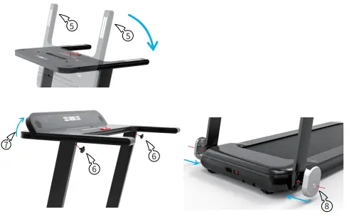 COSTWAY SP37681US Folding Electric Compact Walking Treadmill with APP Control Speaker 3