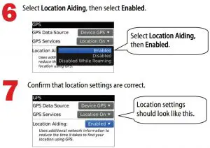 FIG 13 Set Up a BlackBerry Phone — Check Location Aiding