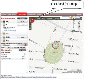 FIG 29 Locate Family Member Phones on a Map