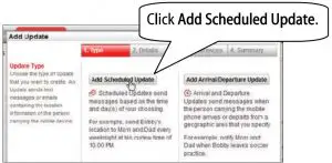 FIG 31 Create a Scheduled Location Update