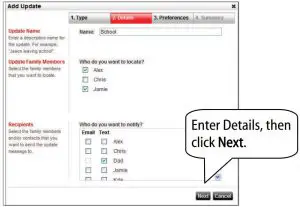 FIG 32 Create a Scheduled Location Update