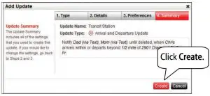 FIG 43 Create and Arrival Update — Add the Update