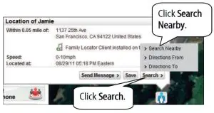 FIG 45 Search for Places of Interest Near a Phone